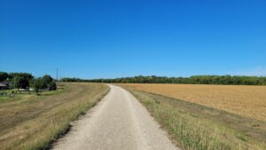 A section of Salina's Levee Trail System. 