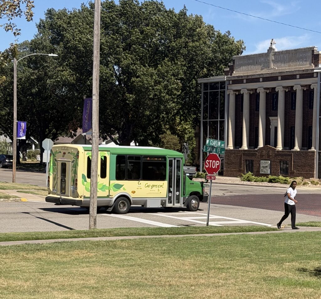 CityGo bus dropping students off at KWU.